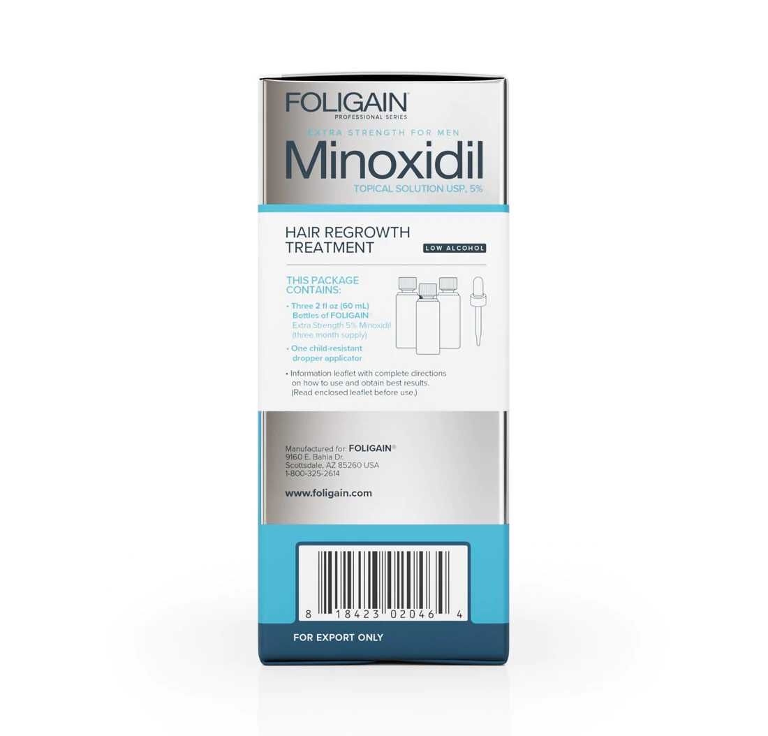 Minoxidil Foligain 5%, 3 Luni Aplicare, Tratament Pentru Barba/Scalp