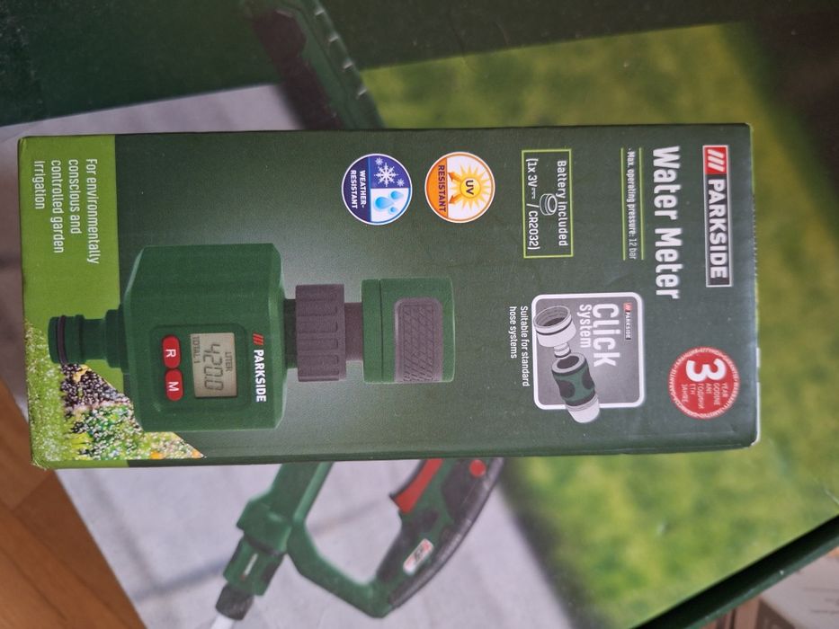 Количка за маркуч на Парксайд дигитален водомер и таймер за поливане