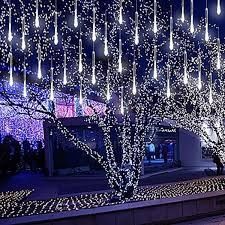 LED висулки, падащ сняг 8 х 50см, коледни светлини