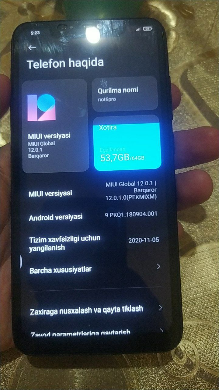 Redmi not 6 pro olidiganlar telefon qilsin