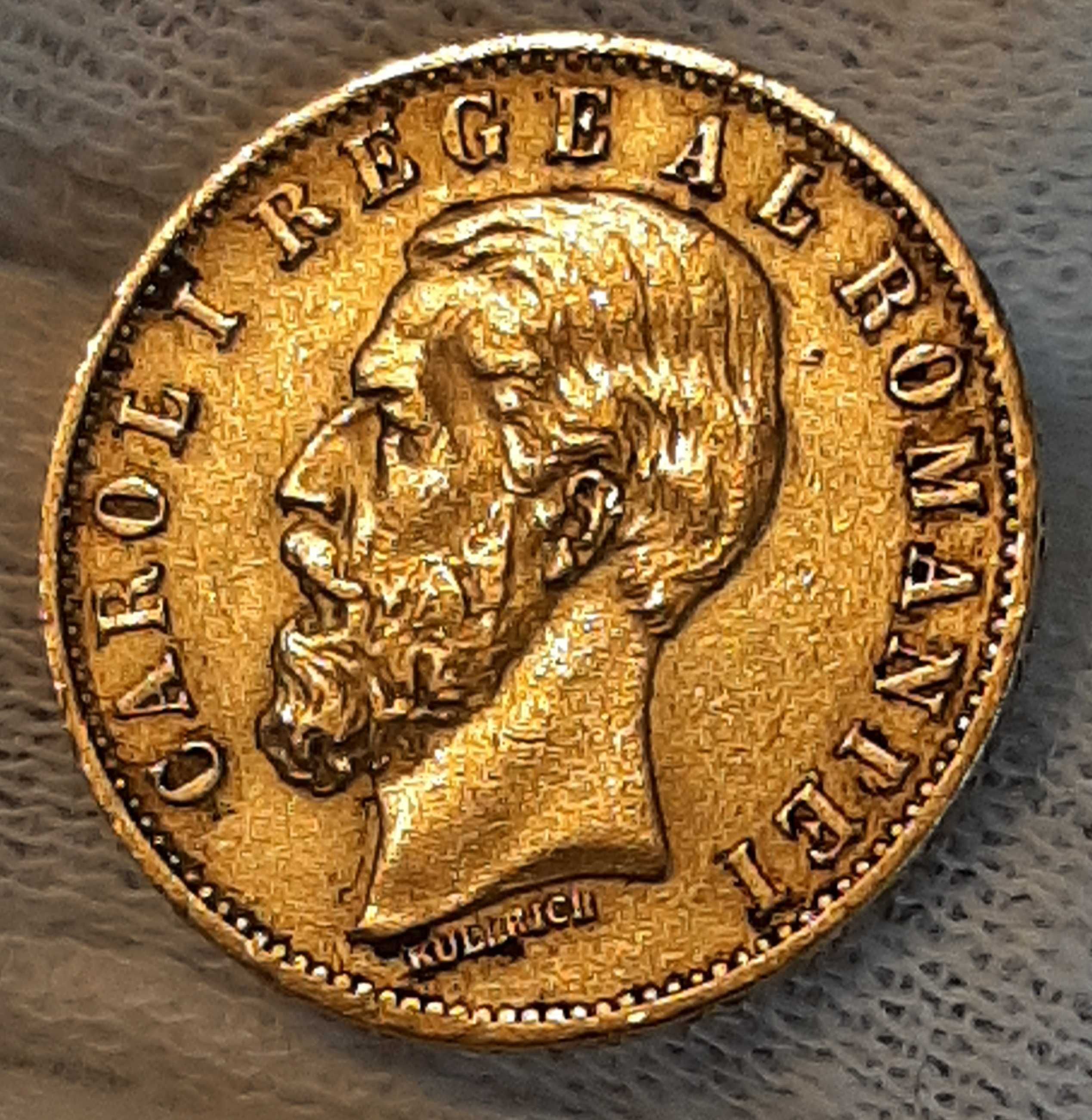 Moneda AUR 20 LEI 1883, Carol I, Romania