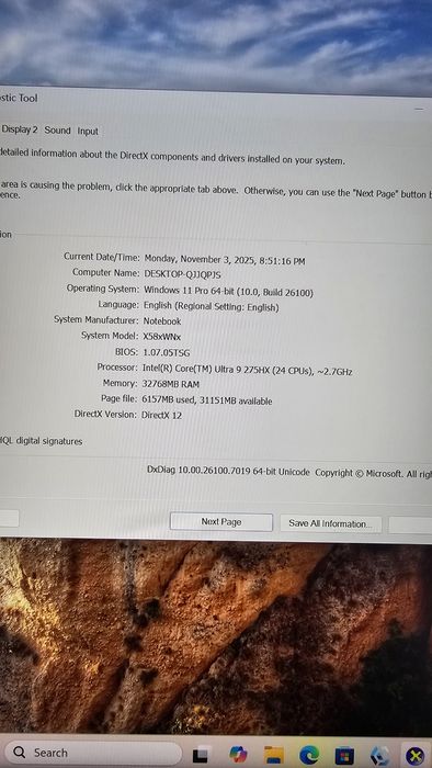 Laptop Gaming Ultra 9 275HX,Nvidia RTX 5080 16gb ddr7 32