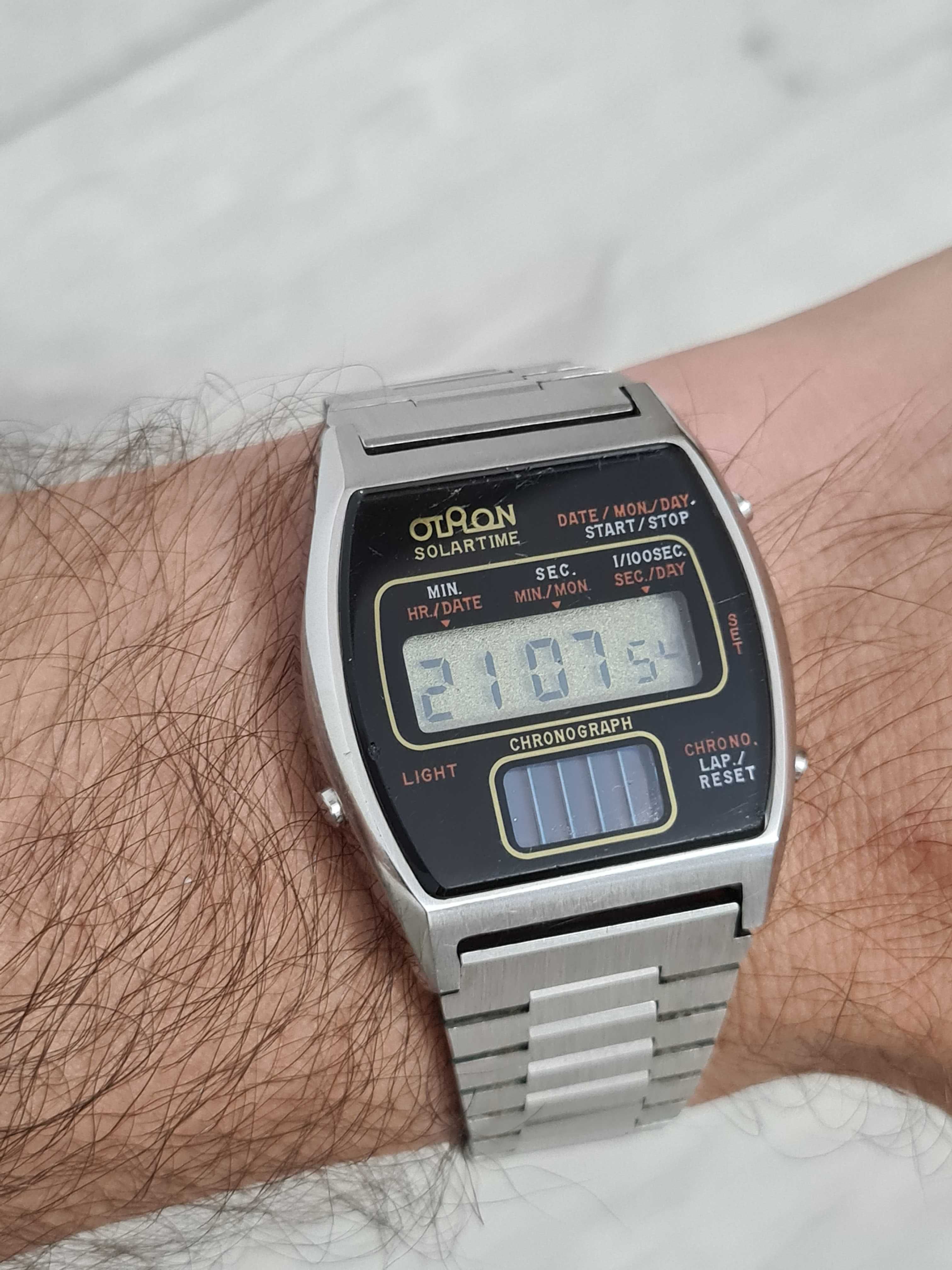 Ceas Otron Solar Time LCD Vintage 1970 de colectie foarte Rar