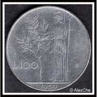 Monedă l 100 italiana 1959