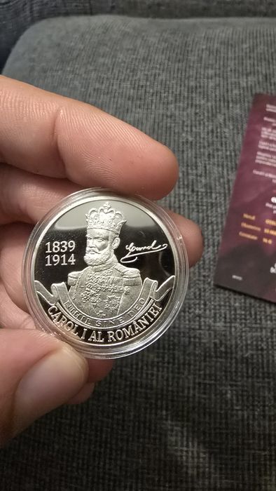 Moneda Carol I cu certificat