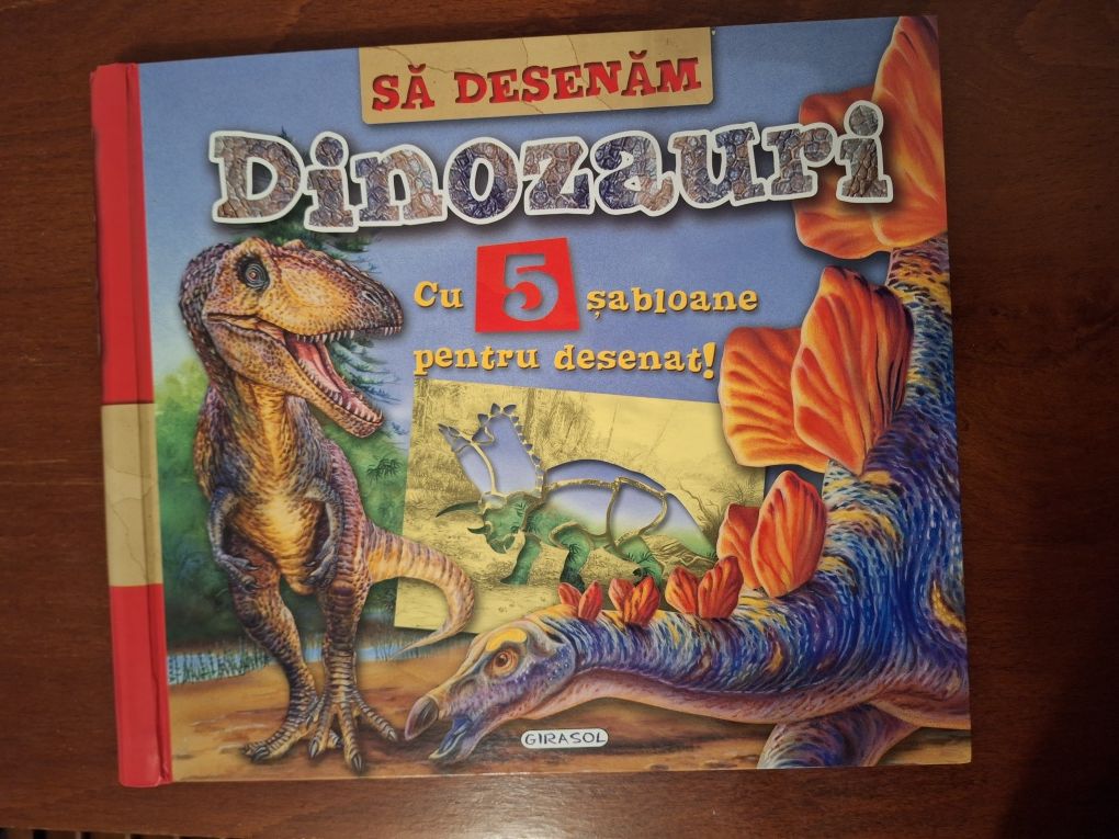 Carte cu sabloane - Sa desenam dinozauri.