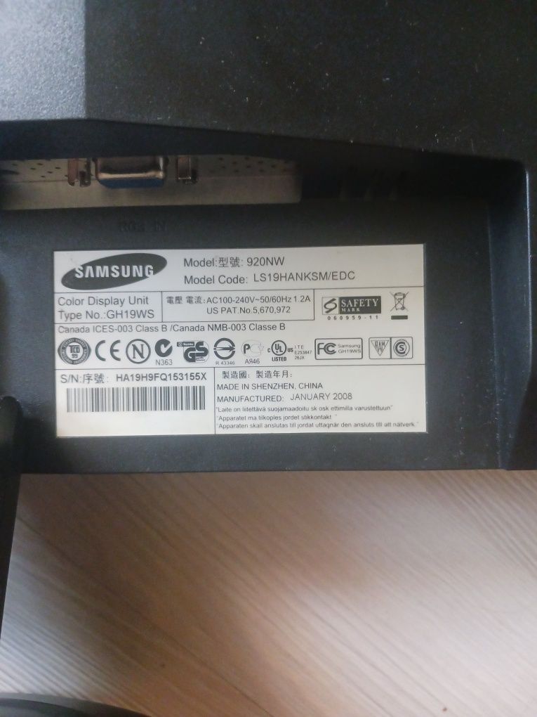 Monitor Samsung 920N