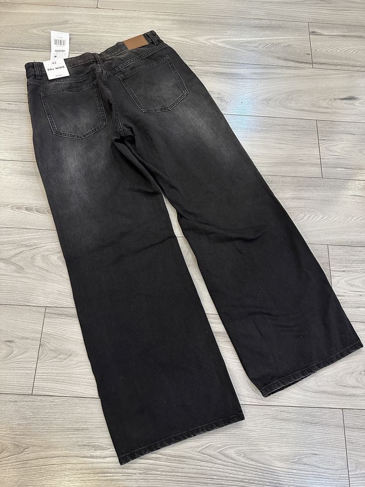 Pantaloni jeans BERSHKA 90s wide noi 42