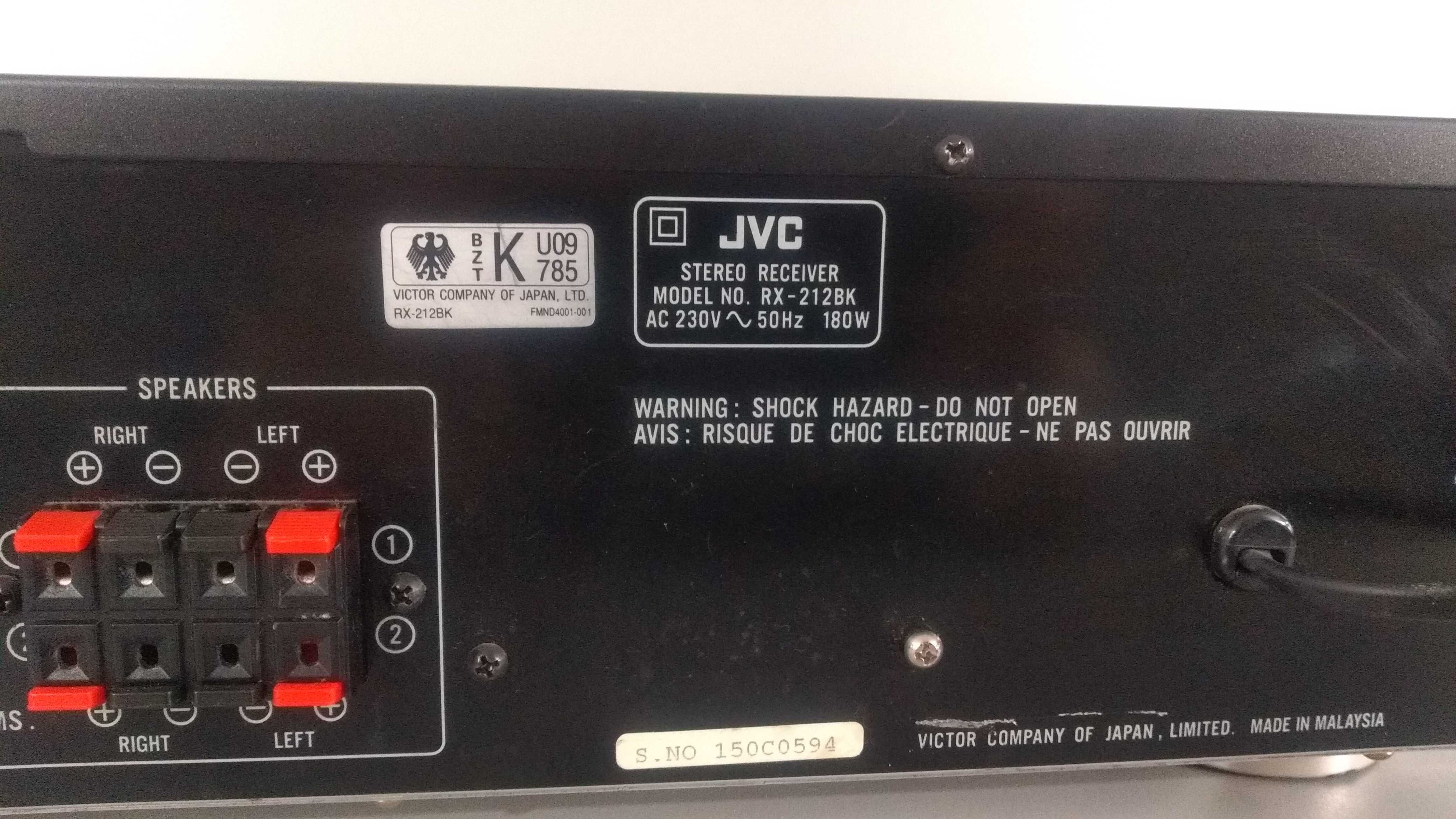 Vand amplituner JVC RX-212 2x50W intrare PHONO
