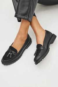 Vand Pantofi Negri noi - Loafers de la Next UK marimea 42