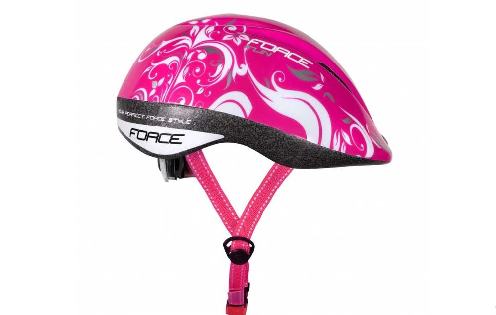Casca copii Force FUN Flowers roz/alb/gri S (48-54 cm)