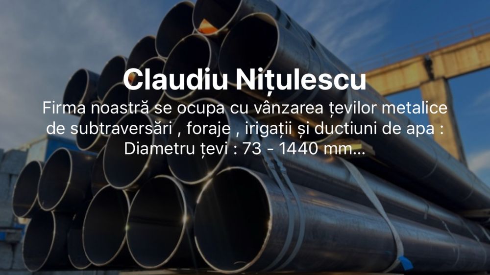 Vand teava metalica sudata elicoidal noua