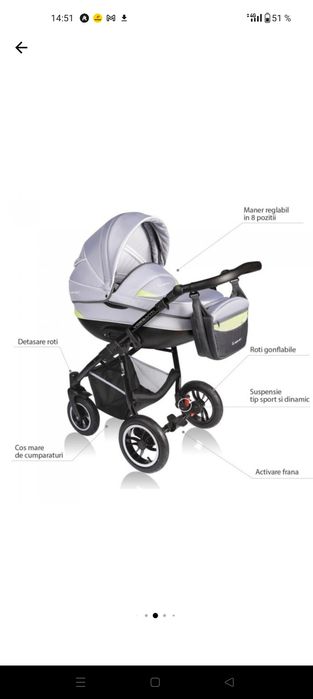 Cărucior vessanti crooner 3 in 1