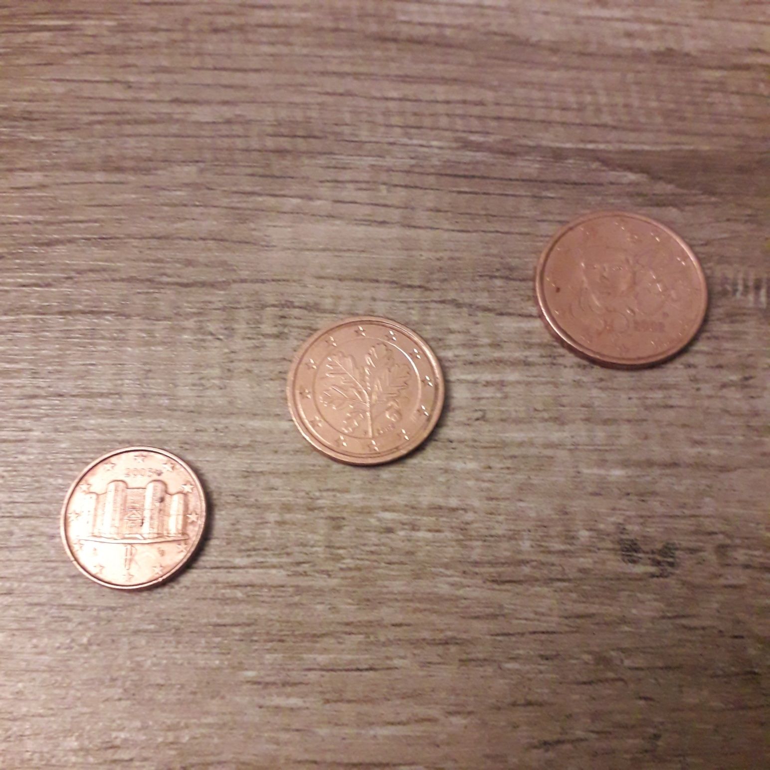 Lot monede 1, 2, 5 euro cent, anii 2000