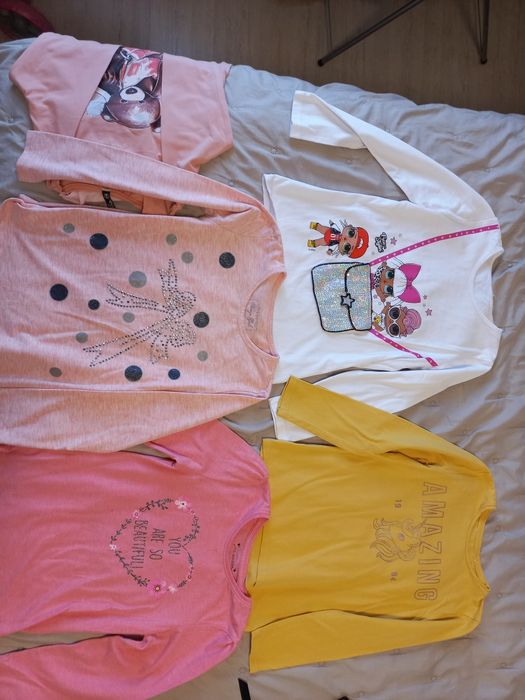 Клин , тениска , блуза ,дънки, яке, 6-7