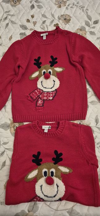 Bluza tricotata bumbac Ren Craciun