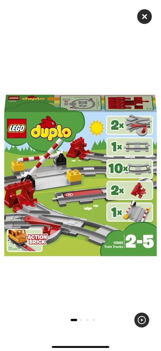 Lego Duplo set șine de cale ferată și macazuri