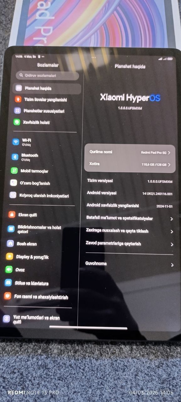 Redmi pad pro 5G