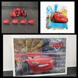 Tablou Cars Fulger McQueen, 16 butoni și lustra