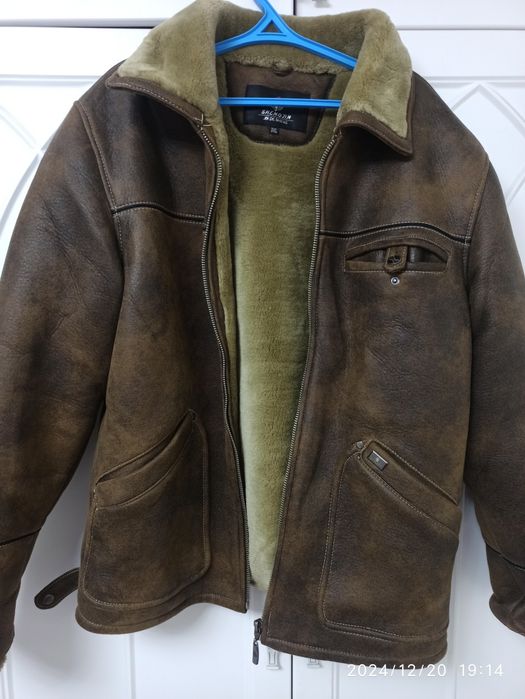 Дубленка куртка мужская зимняя