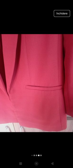 Sacou roșu închis H&M măsură 38 și roz prăfuit