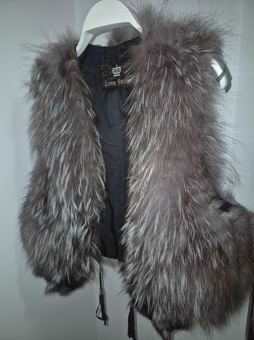 Елек, естествен сив косъм лисица