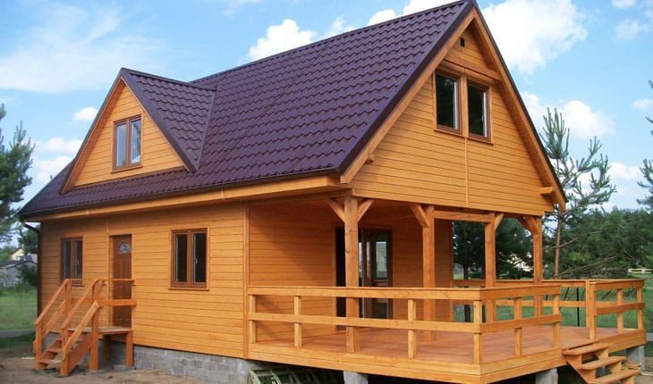 Vând și realizez case pe structura metalica și cabane din lemn