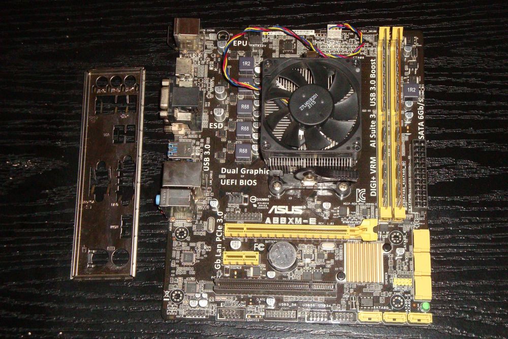 Kit AMD A6 6400k 3.9 Ghz Placa de baza Asus FM2+ vga dvi hdmi 4gb ddr3