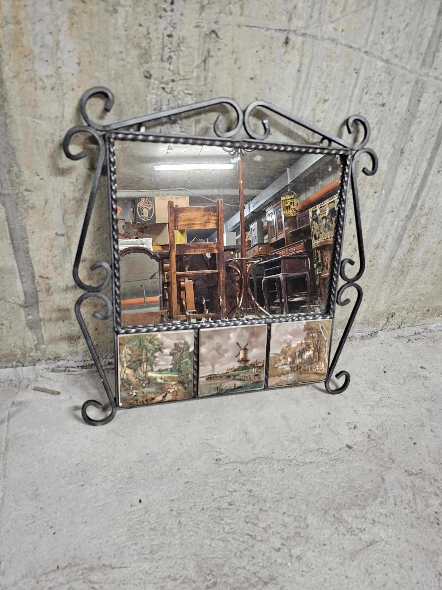 Огледало за стена с плочки в ретро стил