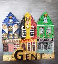 Magnet frigider ceramic in relief - GERMANIA Frites Waffles Chocolates