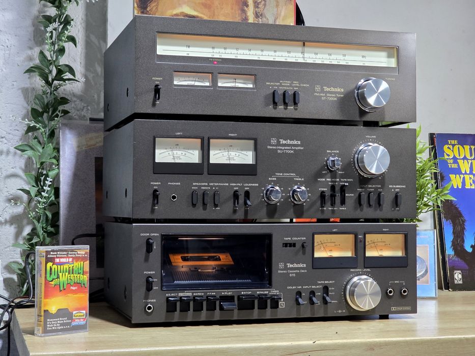 Linie audio TECHNICS, amplificator SU-7700K,deck RS-615, tuner ST-7300