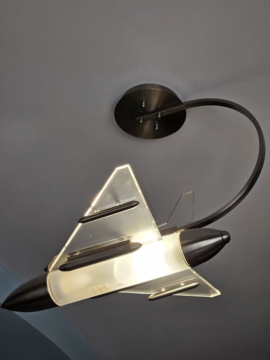 Детская подростковая люстра Военный самолёт