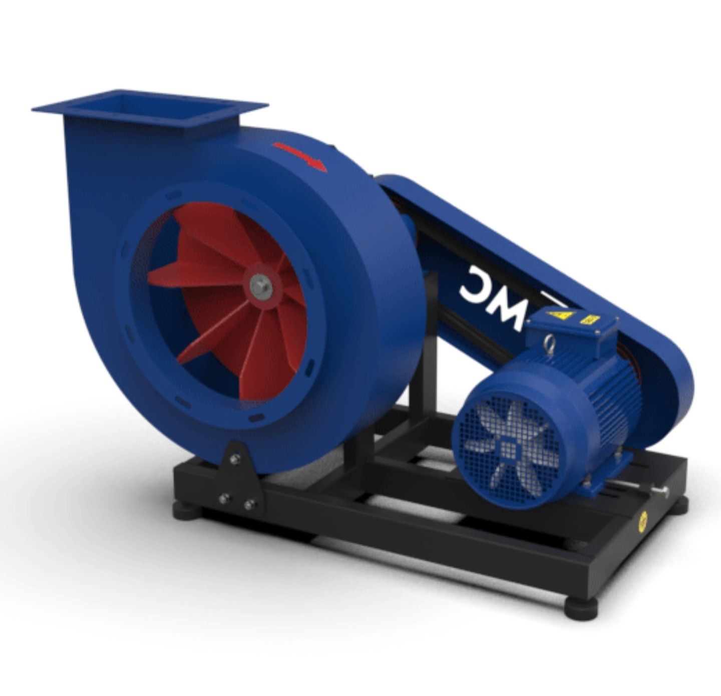 Ventilator radial (NOU) pentru uscator rumegus, 4kw trifazic