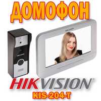 Видео ДОМОФОН Hikvision KIS 204 Silver