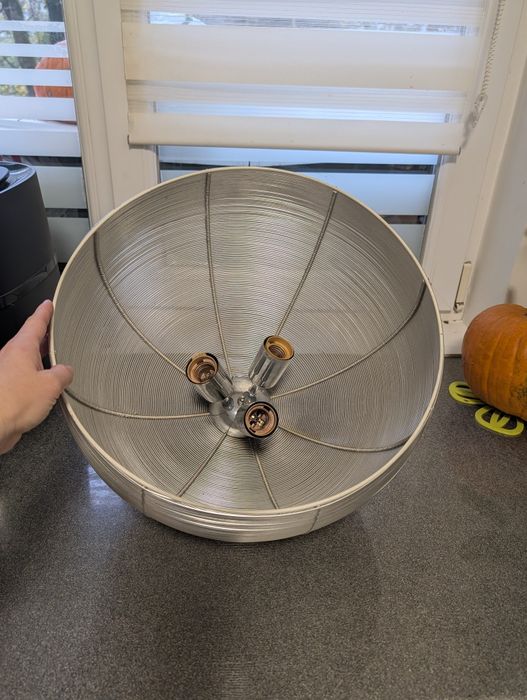 Lustră argintie cu 3 becuri