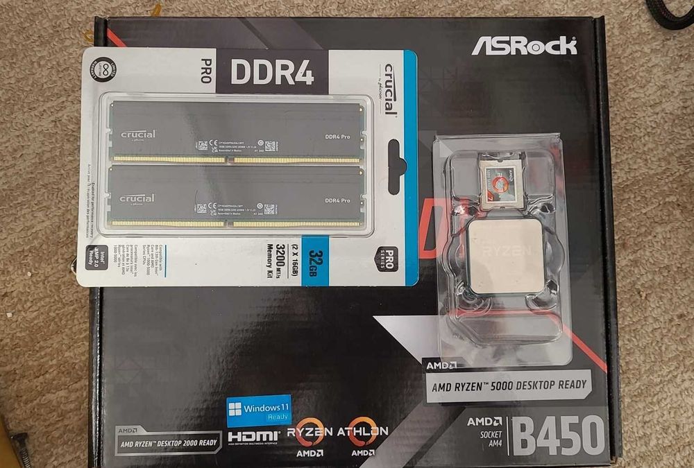 Kit Gaming - AMD Ryzen 7 5800X + ASRock B450 + 32 GB RAM 3200 - Nou