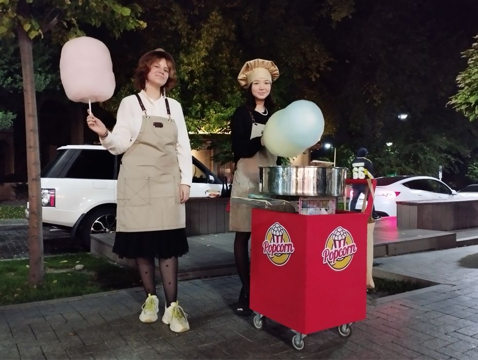 Сладкая сахарная вата попкорн мороженное на выезд!