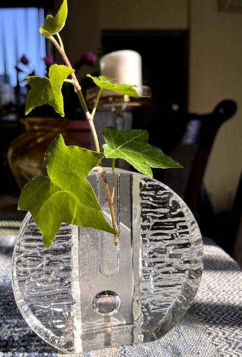 Стъклени вази и фруктовница