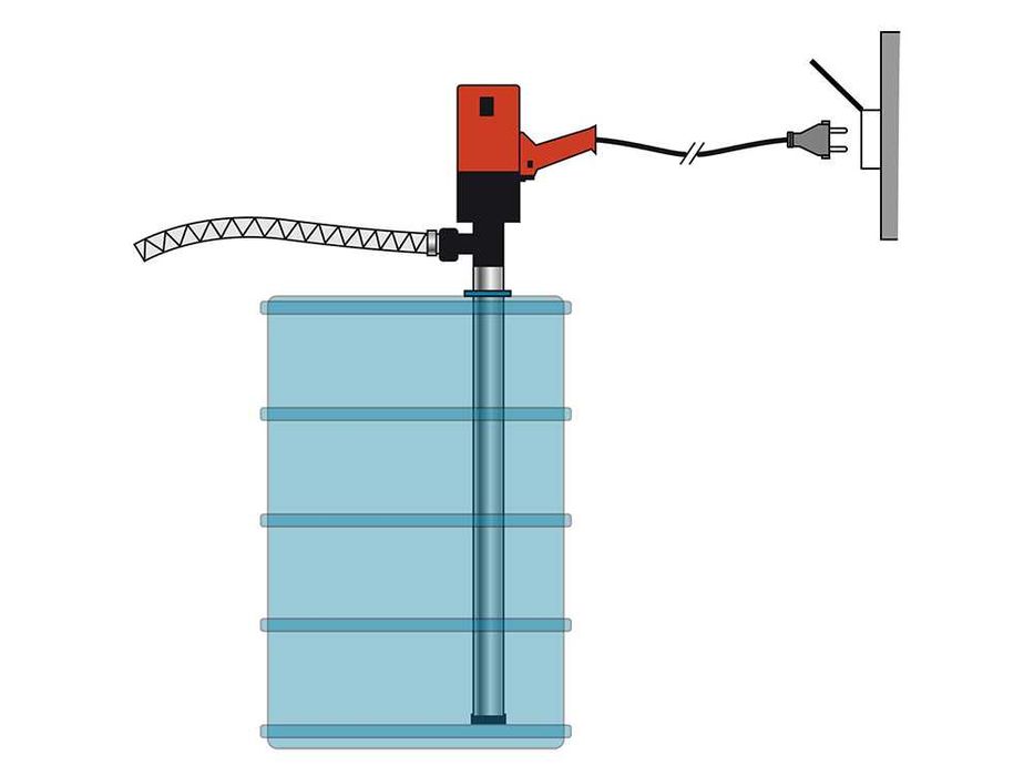 Pompă electrică de transfer de combustibil pentru butoaie 60l/min