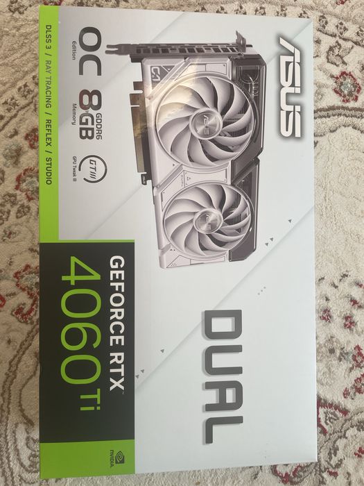 Видео карта asus 4060 TI Dual, GDDR6, 8GB