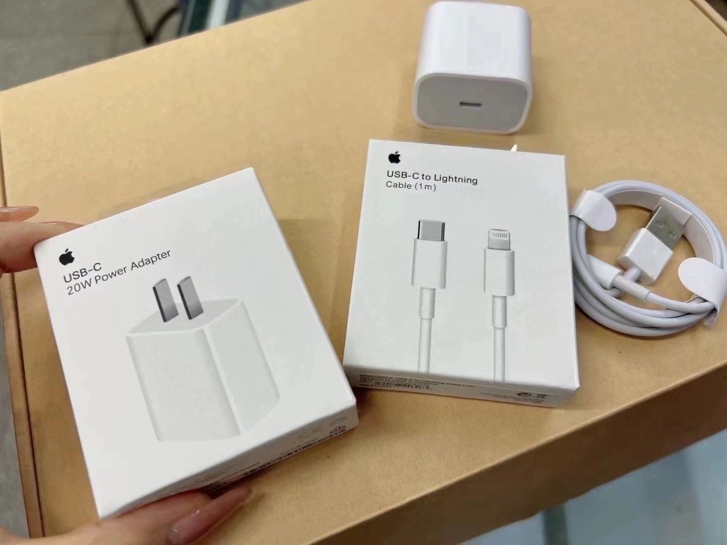 Apple power adaptor si lightning cable