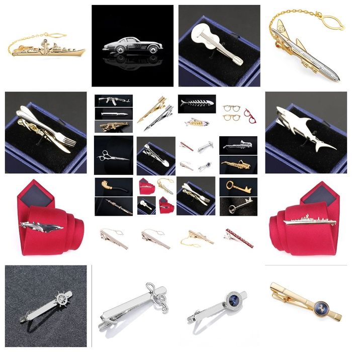 Стильные оригинальные зажимы к мужским галстукам