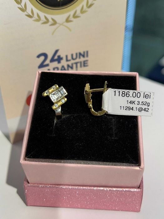 (AG42) Cercei Aur 14K 3.52g(B.11294.1.) GARANTIE 2 ANI