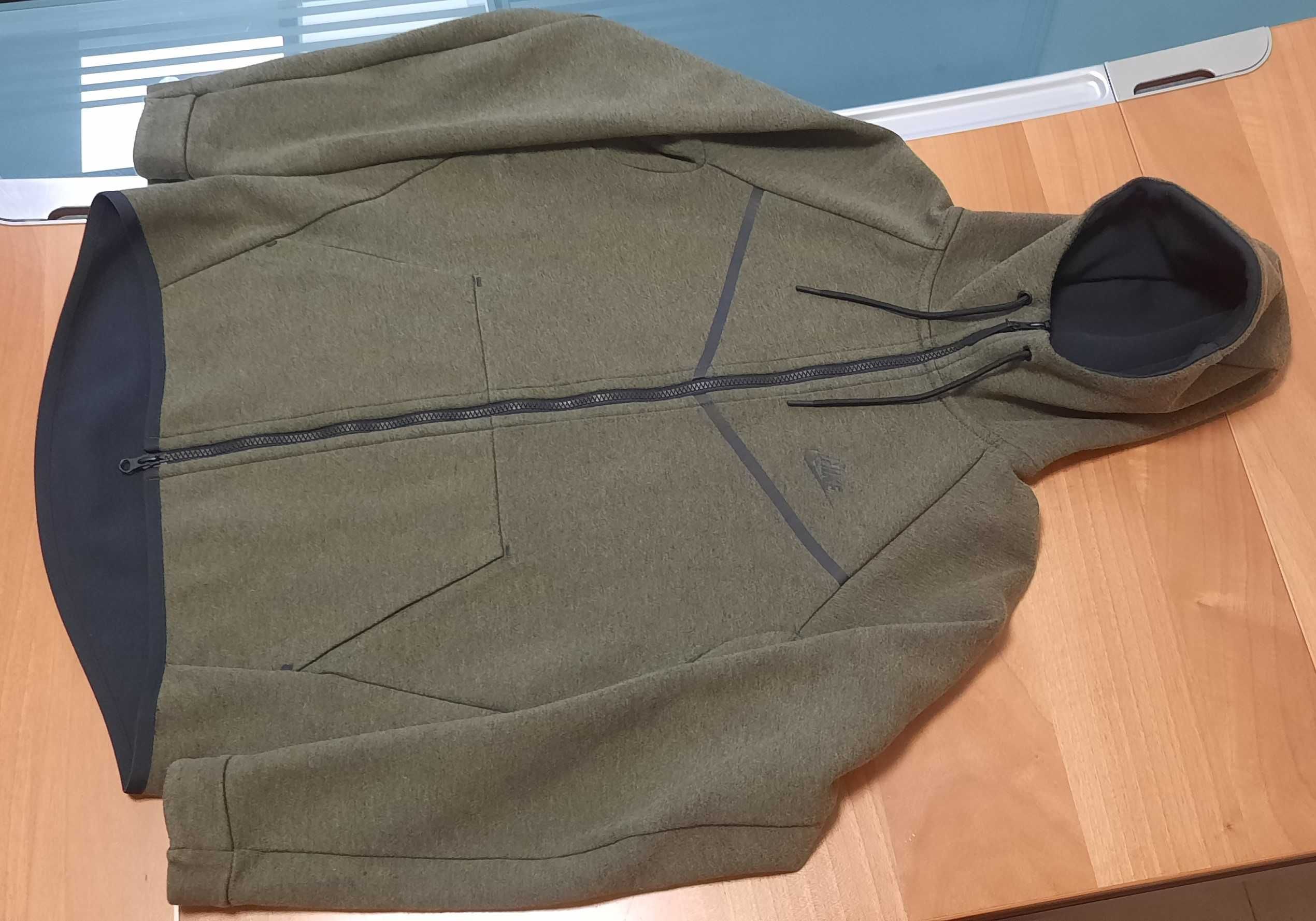 Nike Tch Flc Wr Hoodie Fz Olive-Като Ново