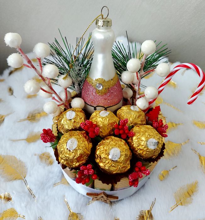 Коледен подарък с бонбони