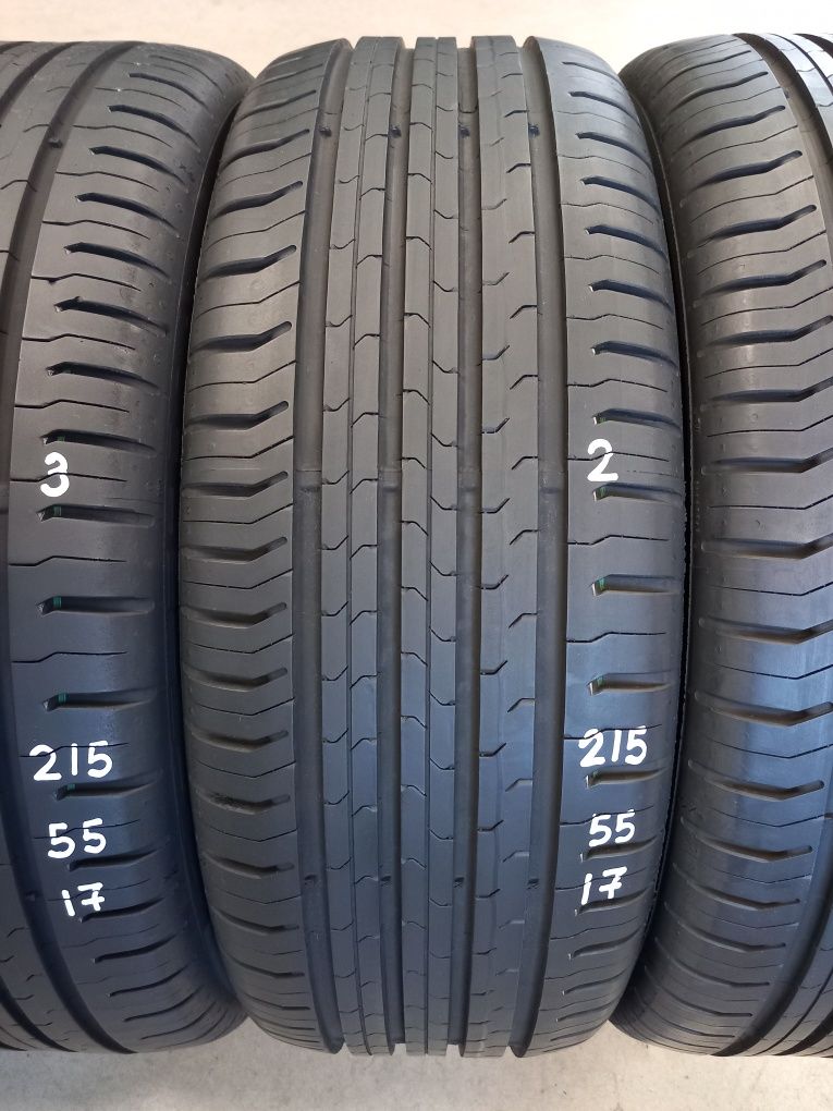 215/55R17 94V 4бр.CONTINENTAL ContiEcoContact 5 Неразличими от НОВИ
