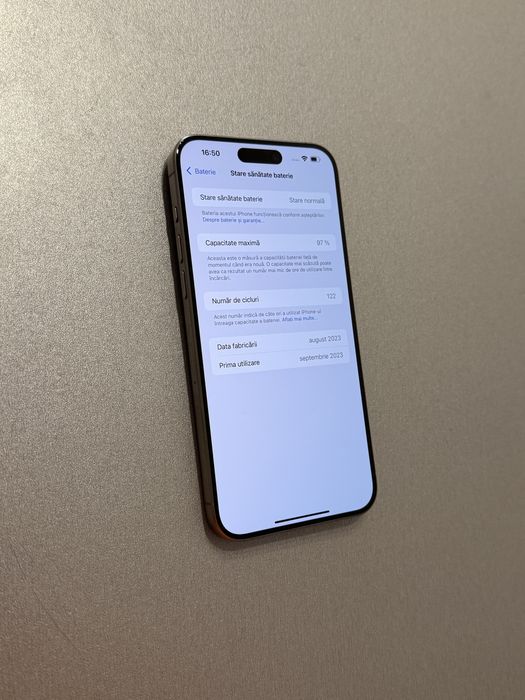 Magazin Vinde : Iphone 15 Pro Max 256gb 97% baterie