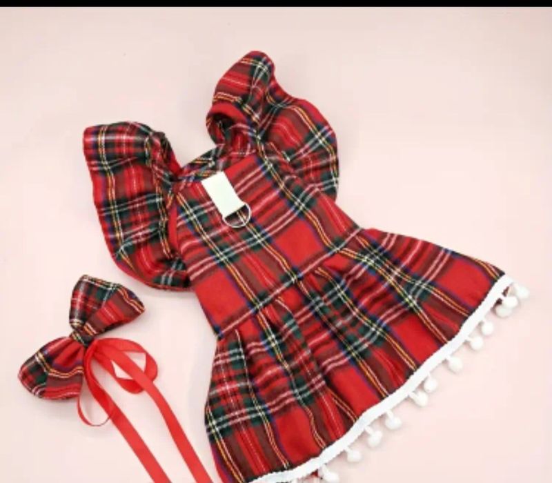 Коледна рокля за мини порода куче