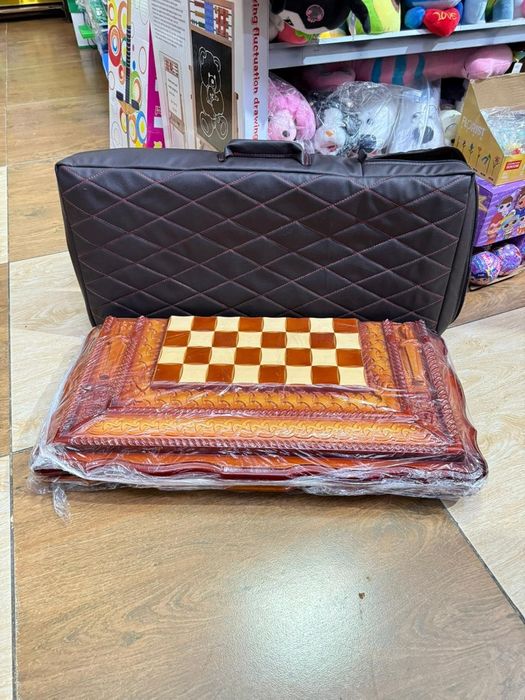 Нарды шахматы шашки 3 в 1 ручной работы