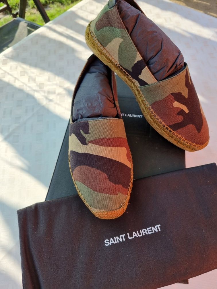 Espadrile Saint Laurent camouflage